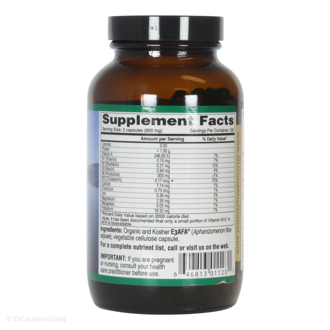 E3Live Blue-Green Algae (400mg), 240 Capsules - Highest quality